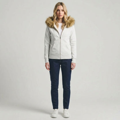 A.A.Y CORE Women’s Faux Fur Hooded Zip Jacket, PODpartner
