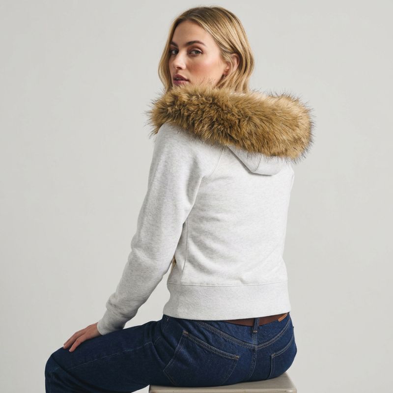 A.A.Y CORE Women’s Faux Fur Hooded Zip Jacket, PODpartner
