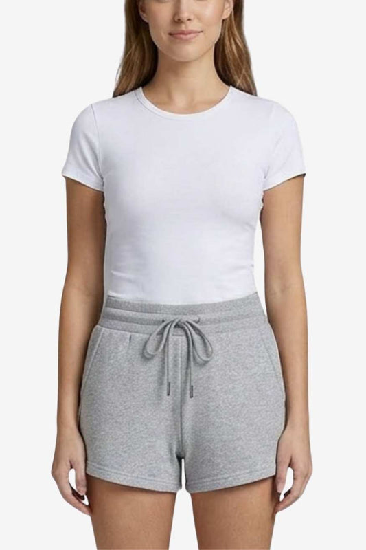 A.A.Y CORE Women’s High‑Waisted Drawstring Sweat Shorts – Summer Lounge & Workout Shorts with Pockets, ODMPOD