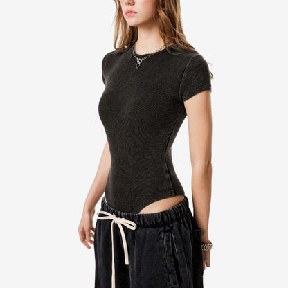 A.A.Y CORE Women’s Short Sleeve Crewneck Bodysuit – Cotton Basic Tee, ODMPOD