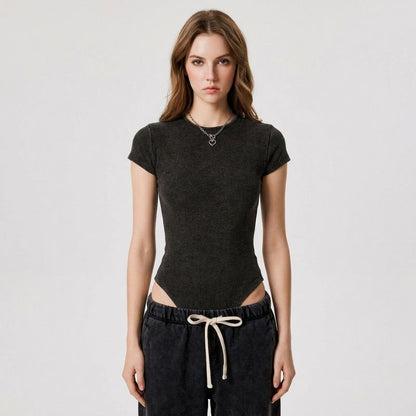 A.A.Y CORE Women’s Short Sleeve Crewneck Bodysuit – Cotton Basic Tee, ODMPOD