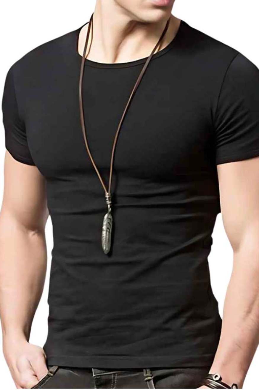 Basic Slimfit Tee Solid Colors Men