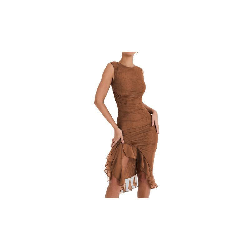AA.Y - Diva Midi Ruffle Dress
