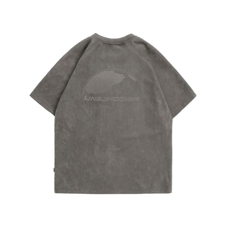 Grey Anime T-shirt Oversize Streetwear