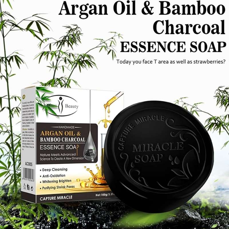 Argan Oil Bamboo Charcoal Natural Hydrating Skin Soap Bar, Yiwu Cujia Trade Co., Ltd