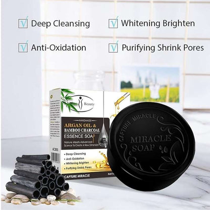 Argan Oil Bamboo Charcoal Natural Hydrating Skin Soap Bar, Yiwu Cujia Trade Co., Ltd