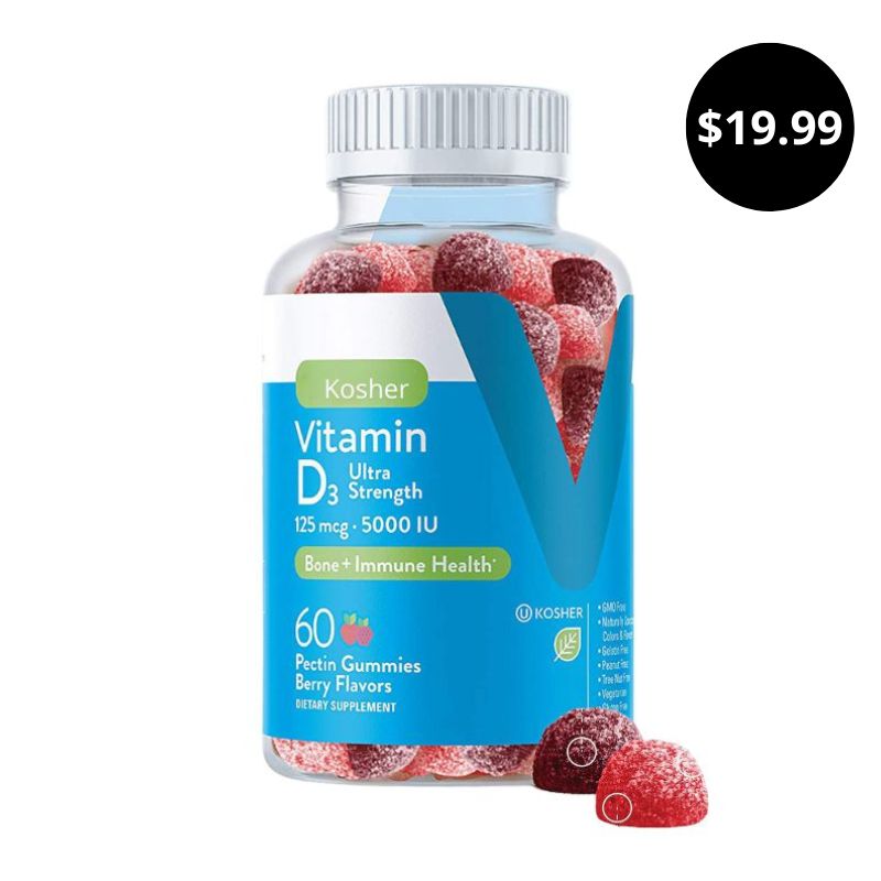 Kosher Vitamin D3 Gummies 5000 IU