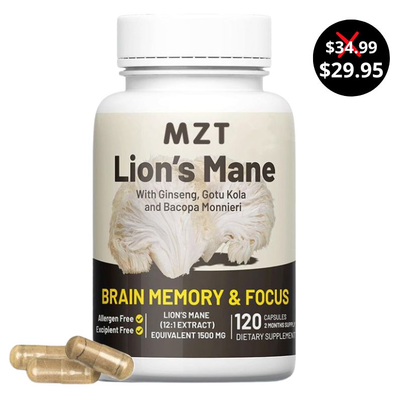 MZT Lion's Mane 120 Capsules 1500mg