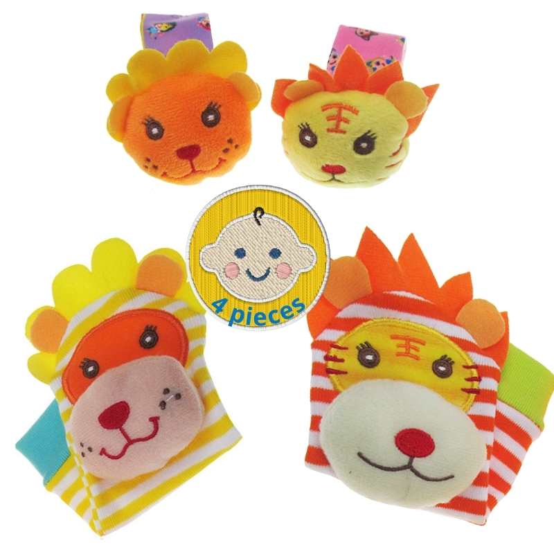 Baby Rattles Wrist and Toy Socks – Soft Animal Development Toys (0–6 Months),Yiwu Cujia Trade Co., Ltd