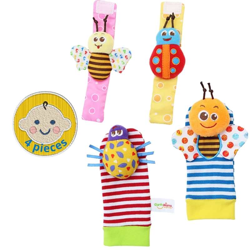 Baby Rattles Wrist and Toy Socks – Soft Animal Development Toys (0–6 Months),Yiwu Cujia Trade Co., Ltd