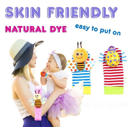 Baby Rattles Wrist and Toy Socks – Soft Animal Development Toys (0–6 Months),Yiwu Cujia Trade Co., Ltd