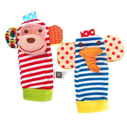 Baby Rattles Wrist and Toy Socks – Soft Animal Development Toys (0–6 Months),Yiwu Cujia Trade Co., Ltd
