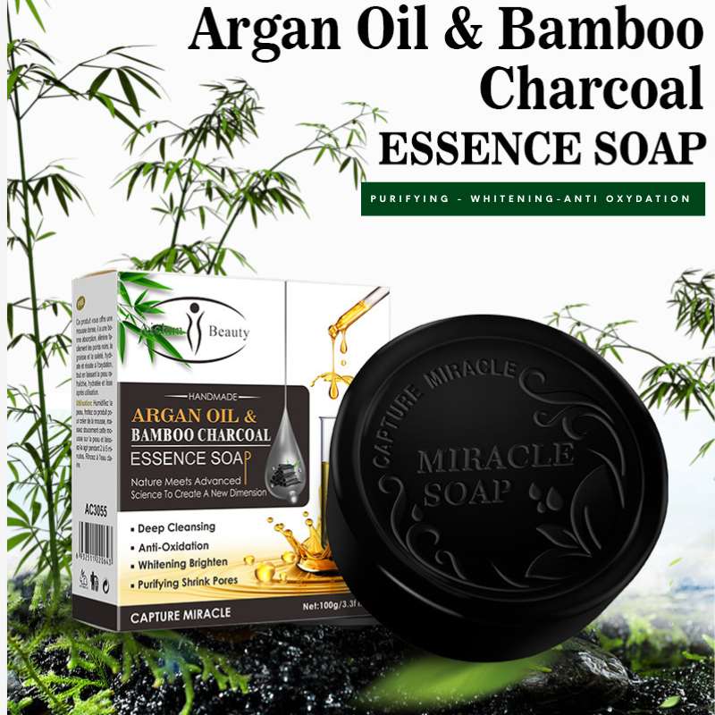 Bamboo Charcoal Argan Oil Essence Soap Bar, Bucky Drop