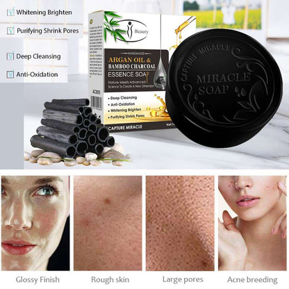 Bamboo Charcoal Argan Oil Essence Soap Bar, Bucky Drop