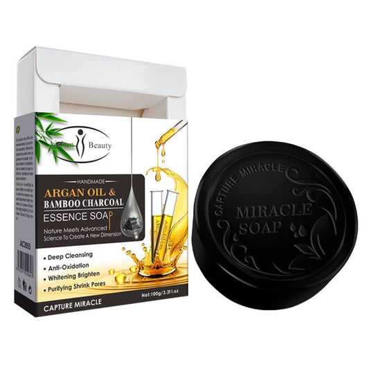 Bamboo Charcoal Argan Oil Essence Soap Bar, Bucky Drop