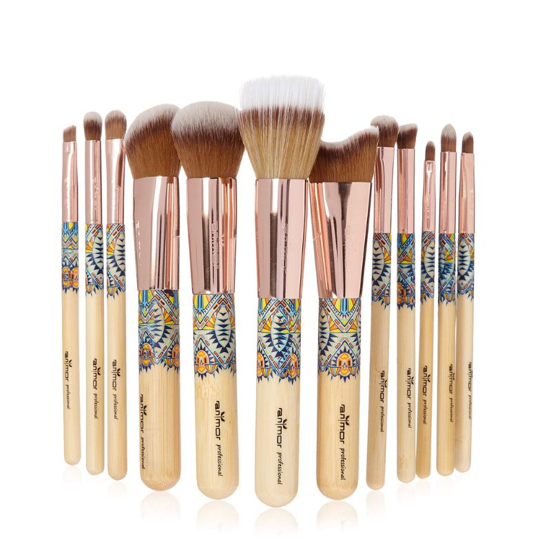 Bamboo Makeup Brush Set Handmade