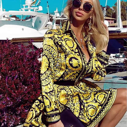 Baroque Button-Up Short Dress, Yiwu Cujia Trade Co., Ltd