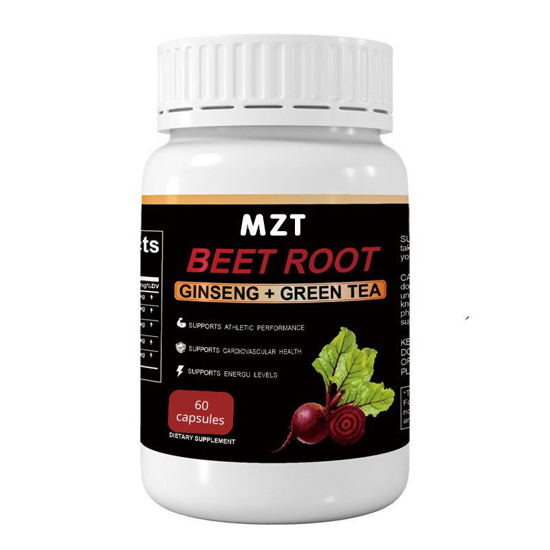 Beet Root Extract Capsules 8550mg - Green Tea - Red Spinach -Ginseng - 3 Months Supply