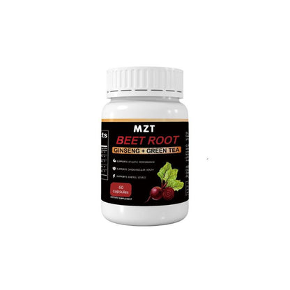 Beet Root Extract Capsules 8550mg - Green Tea - Red Spinach -Ginseng - 3 Months Supply