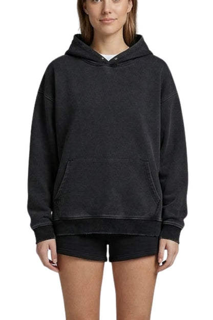 Black Distressed Heavy Weight Hoodie for Men, PODpartner