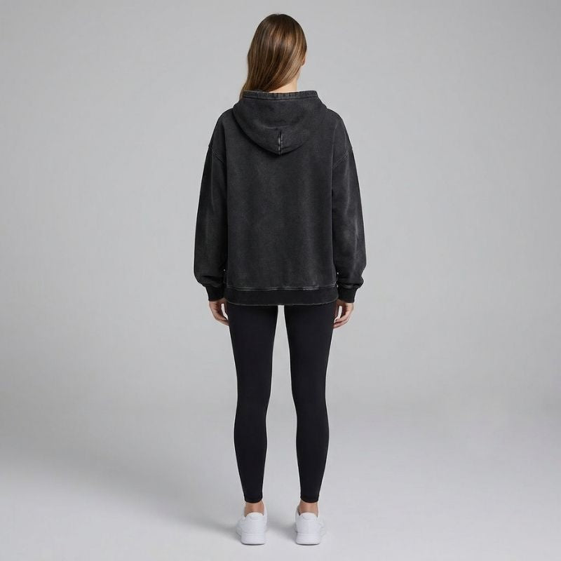 Black Distressed Heavy Weight Hoodie for Men, PODpartner