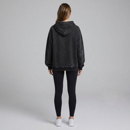 Black Distressed Heavy Weight Hoodie for Men, PODpartner