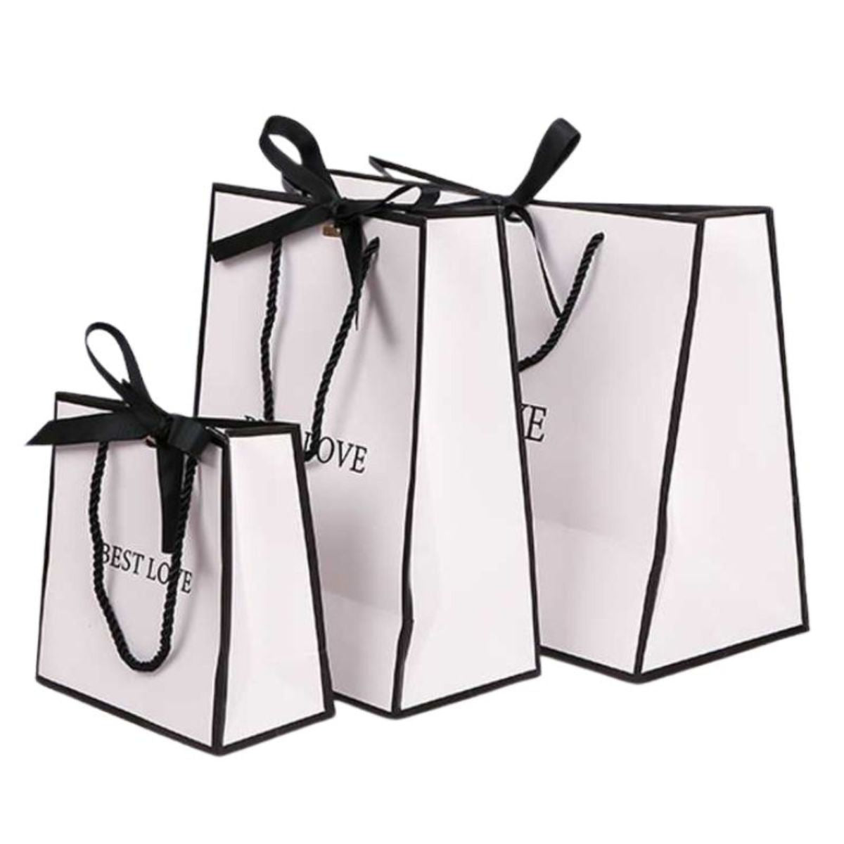 Black Ribbon Fashion Gift Bags