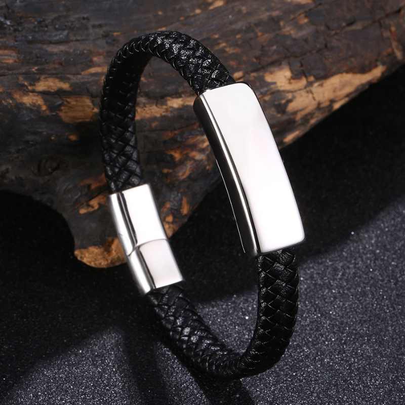 Black Woven Bracelet — Magnetic Clasp, BuckyDrop