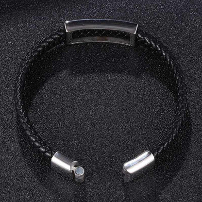 Black Woven Bracelet — Magnetic Clasp, BuckyDrop