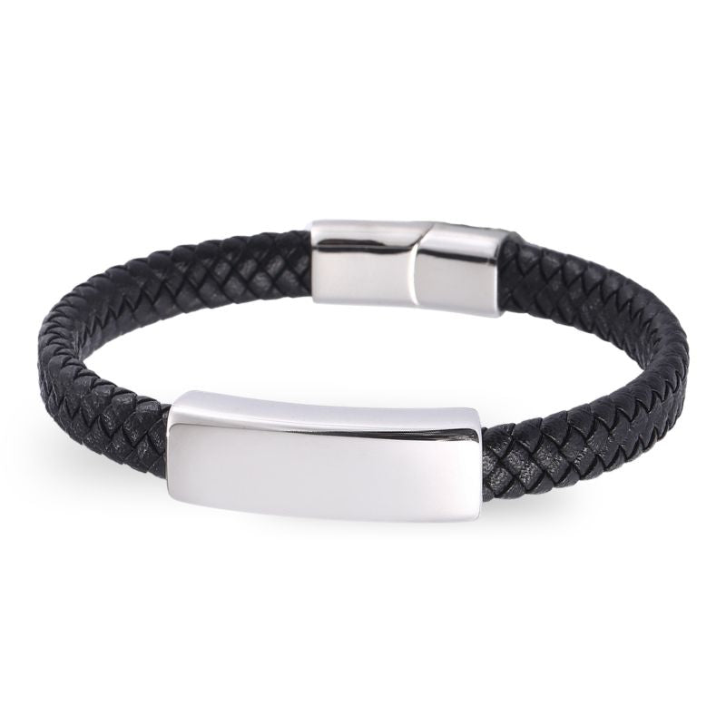 Black Woven Bracelet — Magnetic Clasp, BuckyDrop