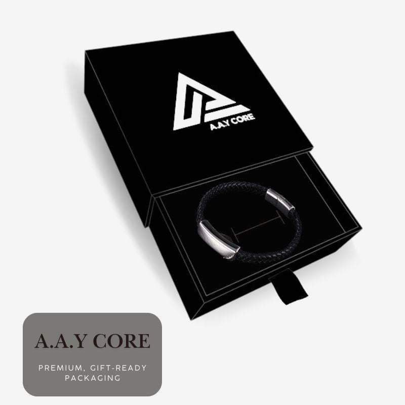 Black Woven Bracelet — Magnetic Clasp, BuckyDrop