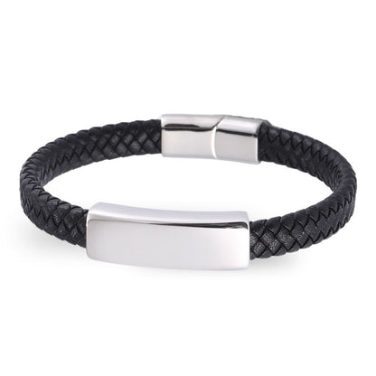 Black Woven Bracelet — Magnetic Clasp, BuckyDrop