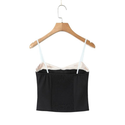 Women's Black and White Camisole Top - A.A.Y FASHION