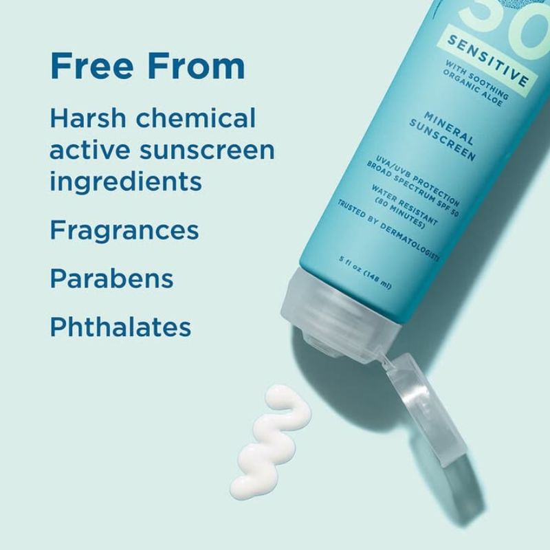 Blue Lizard Sensitive Mineral Sunscreen – SPF 50+ Zinc Oxide, BuckyDrop