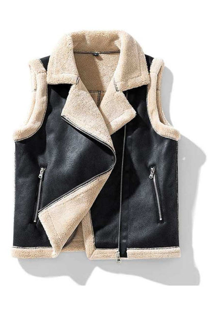 Bodywarmer Faux Leather Lambswool Vest Heyang Industrial Co., Ltd
