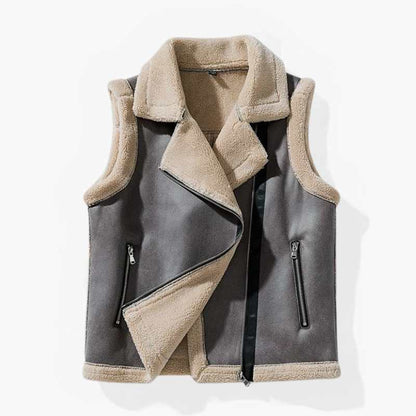 Bodywarmer Faux Leather Lambswool Vest, Heyang Industrial Co., Ltd