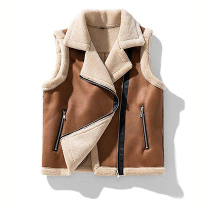 Bodywarmer Faux Leather Lambswool Vest Heyang Industrial Co., Ltd