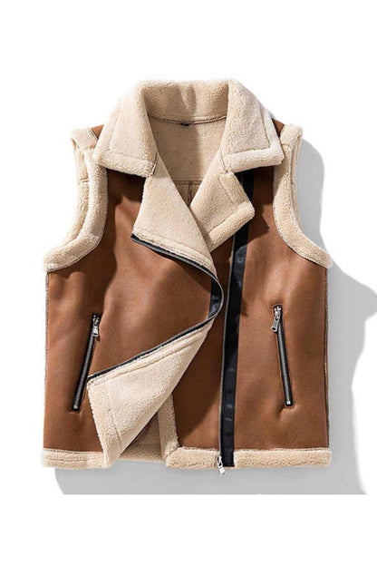 Bodywarmer Faux Leather Lambswool Vest, Heyang Industrial Co., Ltd