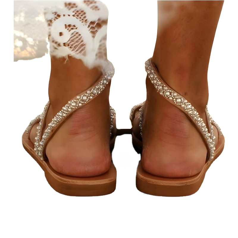 Bohemian Rhinestone Sandals - A.A.Y FASHION