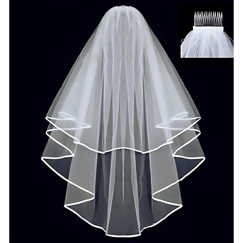 Bridal Double Layer Knot Wedding Veil