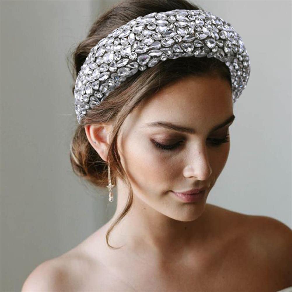Shiny Crystal Hairband -Baroque Wide-Brimmed Hair Hoop, Yiwu Cujia Trade Co., Ltd