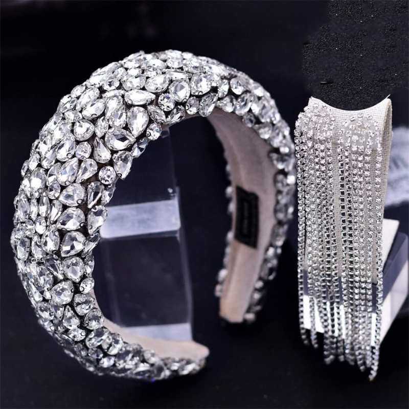 Shiny Crystal Hairband -Baroque Wide-Brimmed Hair Hoop, Yiwu Cujia Trade Co., Ltd