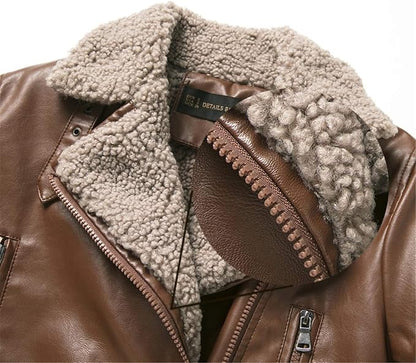 Biker Jacket Women Fur Lined Faux Leather Jacket, Heyang Industrial Co., Ltd