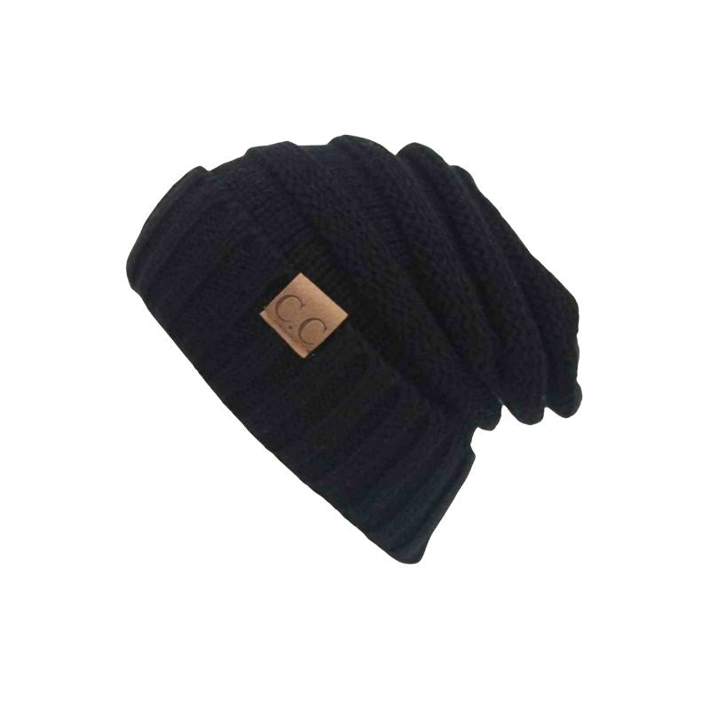 CC Beanie Hat Knitted Wool Cap Slouchy Beanie - A.A.Y FASHION