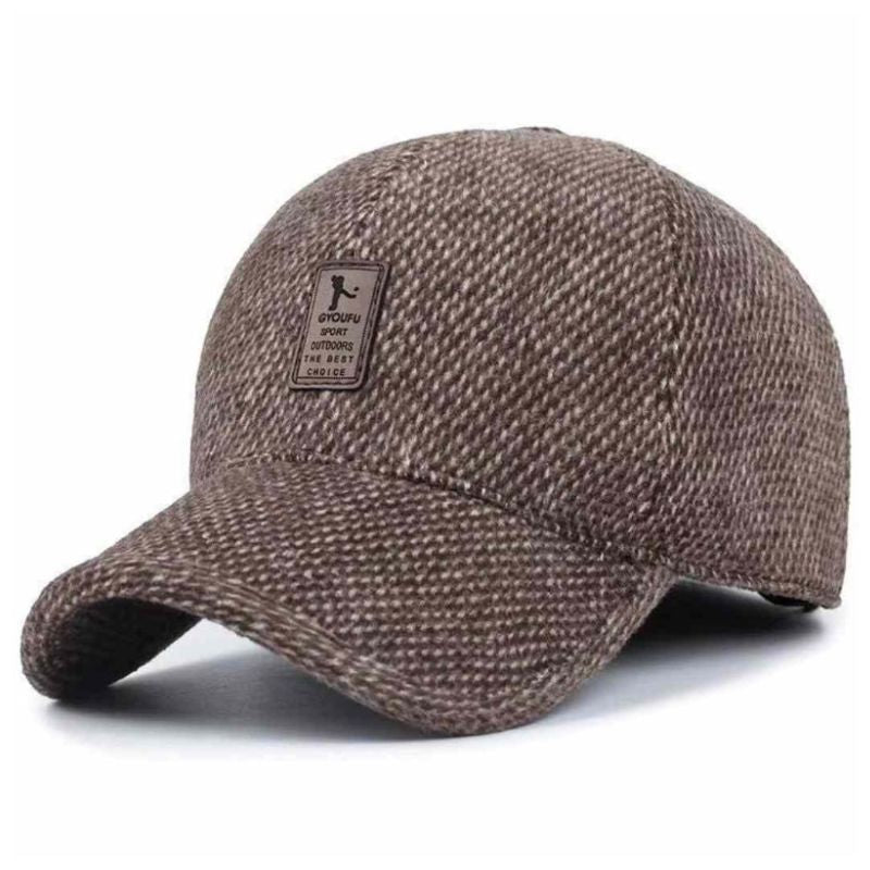 Woolen Peaked Baseball Cap Hat with Earmuffs Metal Buckle, Yiwu Cujia Trade Co., Ltd