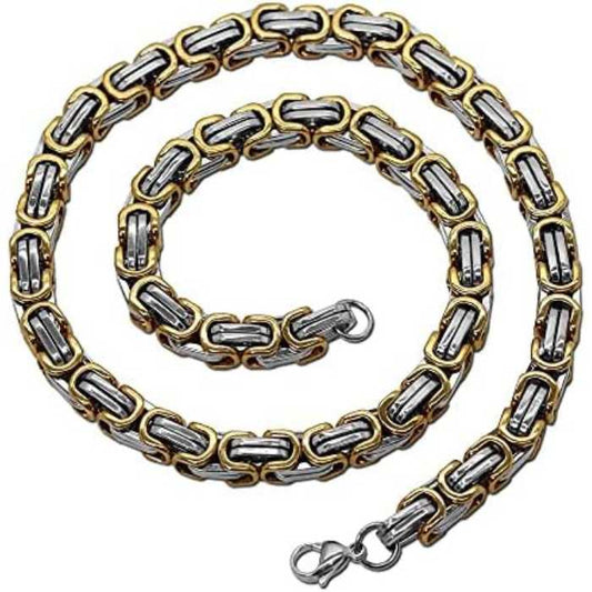 Chain Necklace Stainless Steel Byzantine