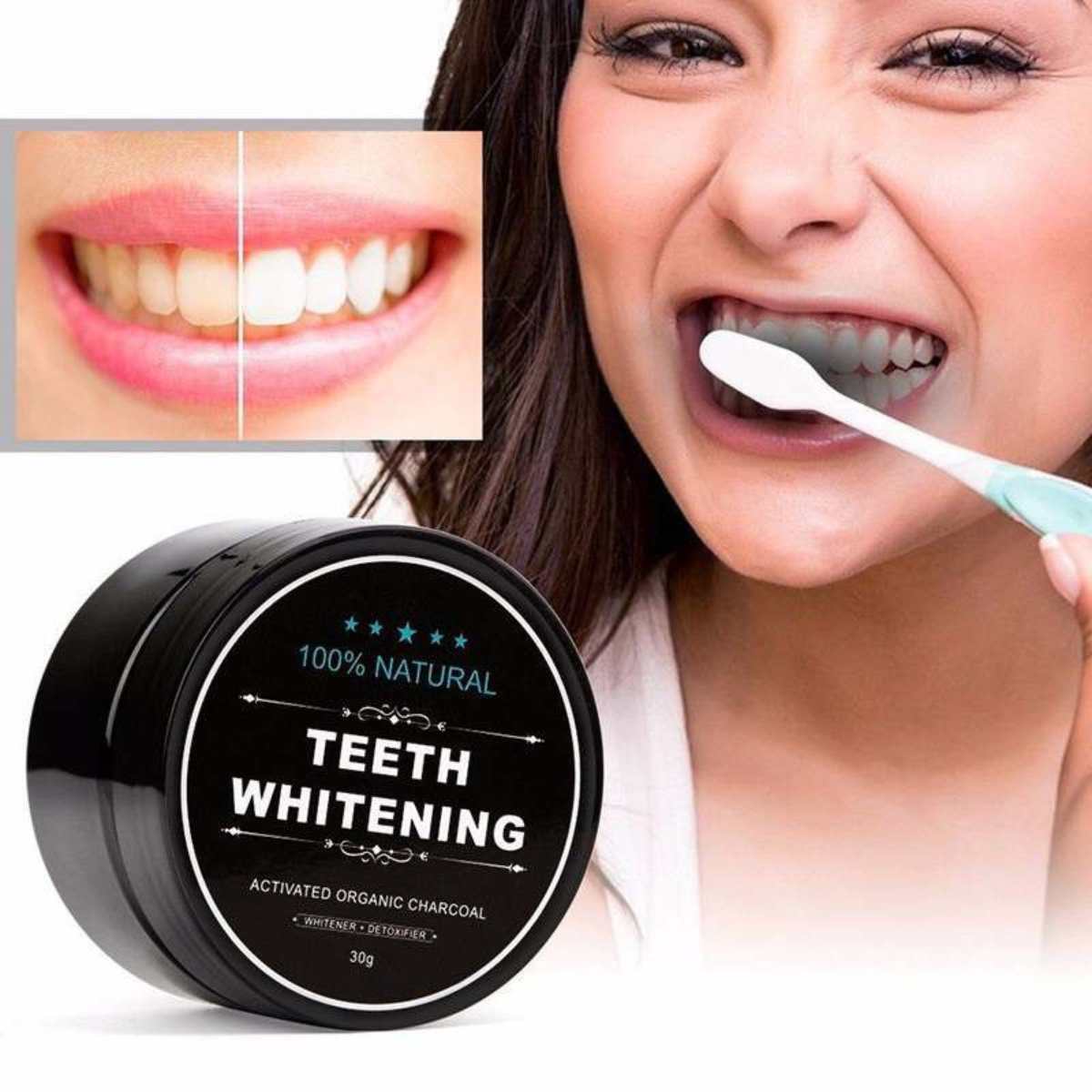 Coconut Charcoal Teeth Whitening Powder