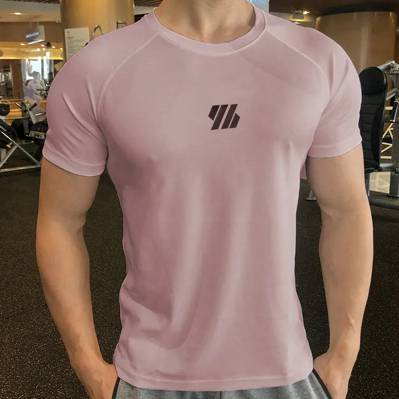 Compressed Gym T-Shirt Solid Colors Men Heyang Industrial Co., Ltd