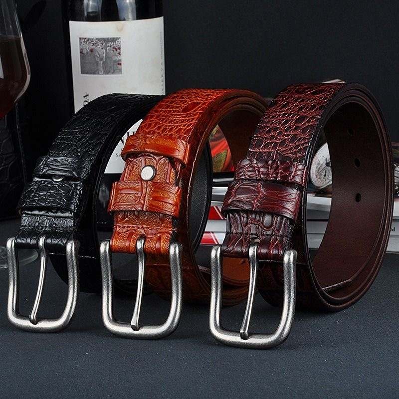 Cowhide Leather Belt - Men's Dress Belt Crocodile Print,Heyang Industrial Co., Ltd
