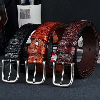 Cowhide Leather Belt - Men's Dress Belt Crocodile Print,Heyang Industrial Co., Ltd
